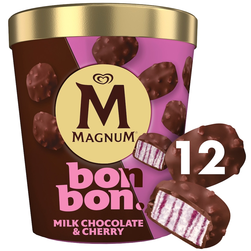 image 1 of Magnum Bonbon Cherry & Milk Chocolate Ice Cream Frozen Snack 204ml