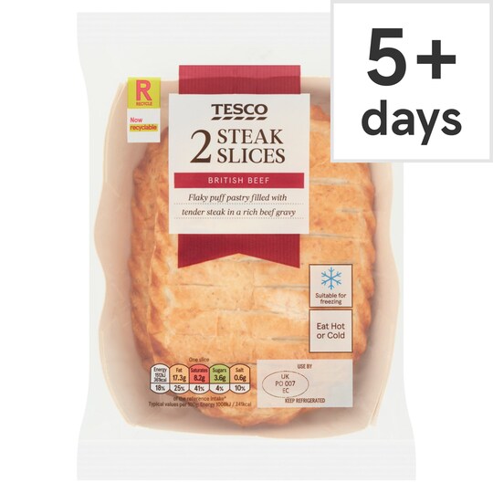 Tesco 2 Pack Steak Slices 300G Tesco Groceries