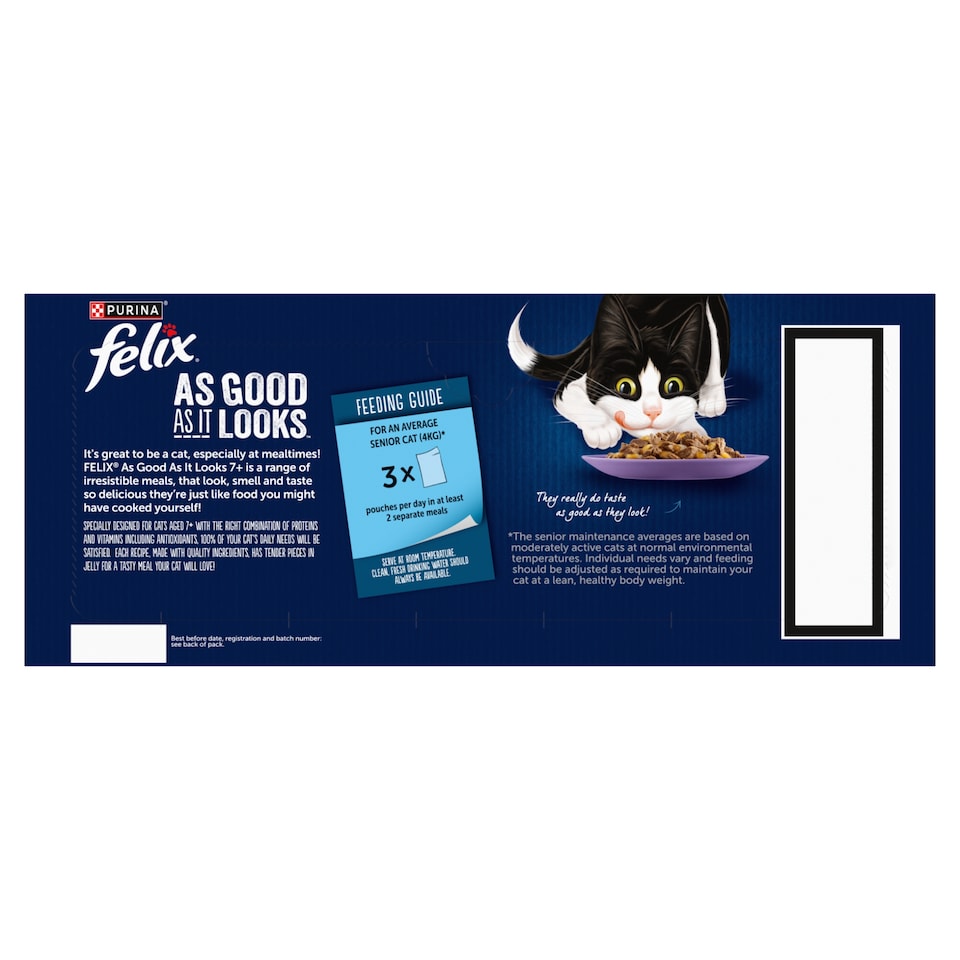 image 1 of Felix As Good As It Looks Senior 7+ Mixed in Jelly Wet Cat Food 40x85g 