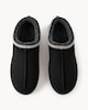 image 2 of F&F Faux Fur Lined Braided Mule Slippers in Black