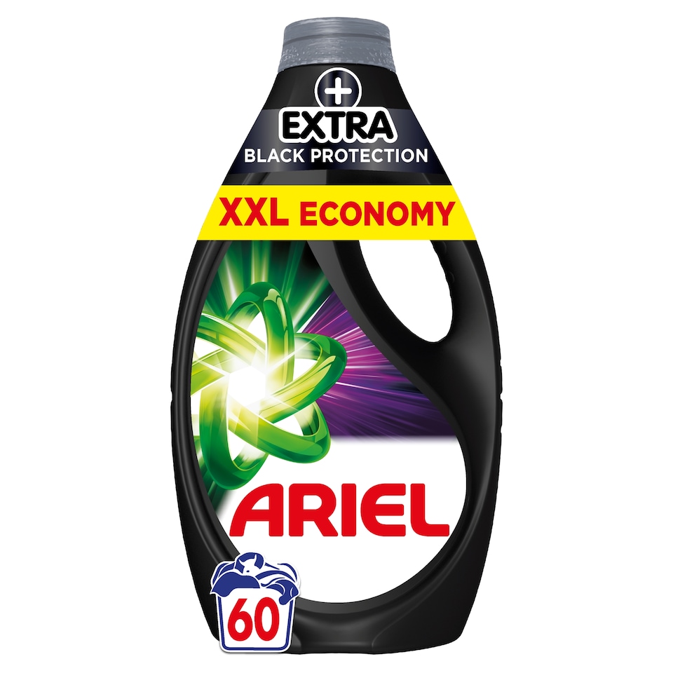 image 1 of Ariel Washing Liquid, 60 Washes, +EXTRA BLACK PROTECTION