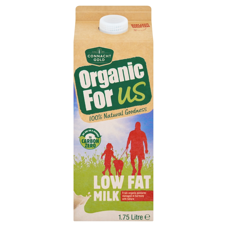 Organic For Us Organic Low Fat Milk 1.75 Litre