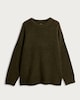 image 4 of F&F Ribbed Crew Neck Jumper with Wool in Khaki