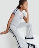 image 1 of F&F Girls 2-Piece Cherry Print T-Shirt and Flared Trousers Set in Grey Marl