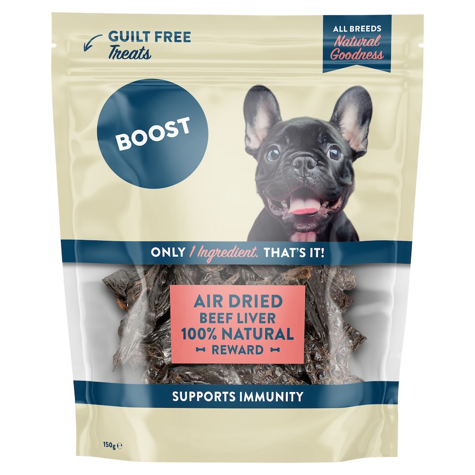 Boost Natural Treat Beef Liver for Dogs 150g
