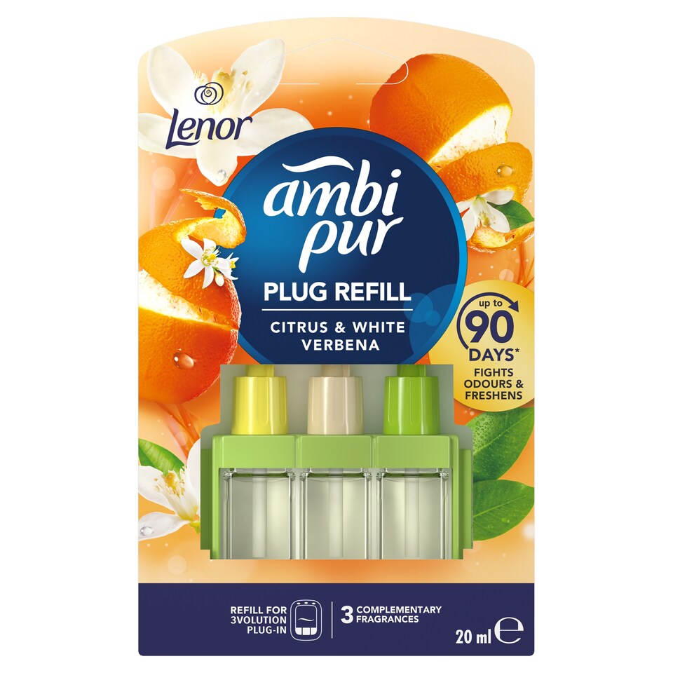 Ambi Pur 3Volution Citrus and White Verbena  elektromos légfrissítő-utántöltő, 20ml  1. kép