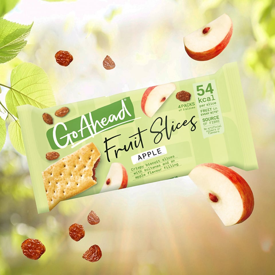 image 1 of Go Ahead Apple Crispy Fruit Slices Snack Bars Multipack 4 x 43.6g
