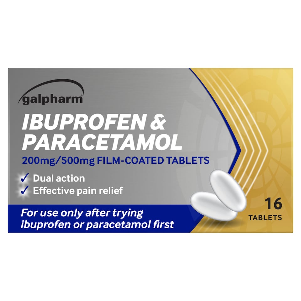 Galpharm Ibuprofen & Paracetamol 200mg/500mg Tablets 16s