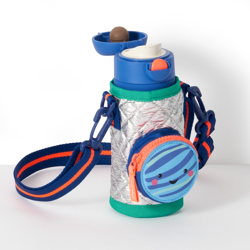 image 1 of Paperchase Happy Space Hydration Bottle with Strap