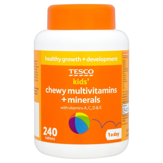 T. KIDS C/able MULTIVITAMINS + MINERALS x 240 Tesco Groceries