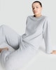 image 1 of F&F Waffle Textured Sweatshirt and Wide Leg Trousers Lounge Set in Grey