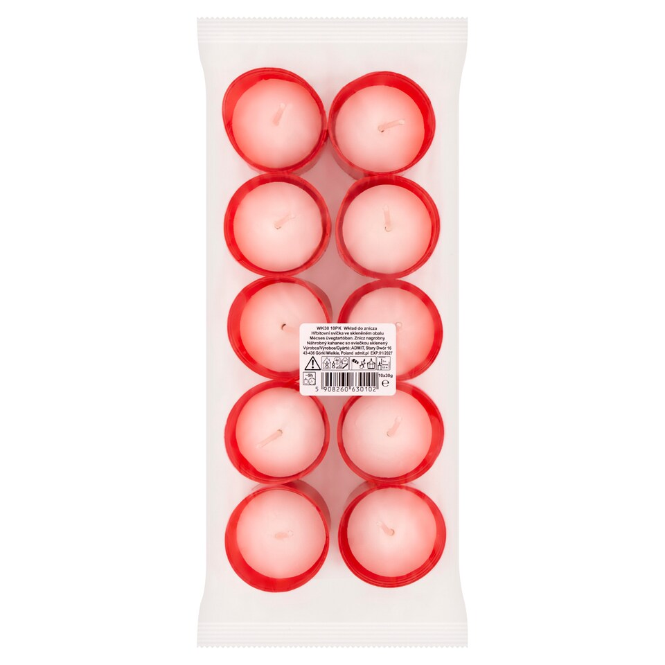 Mécses üvegtartóban WK30 10 x 30 g 
