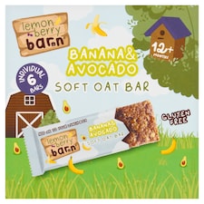 Lemon Berry Barn Banana & Avocado Soft Oat Bar 6 x 23g