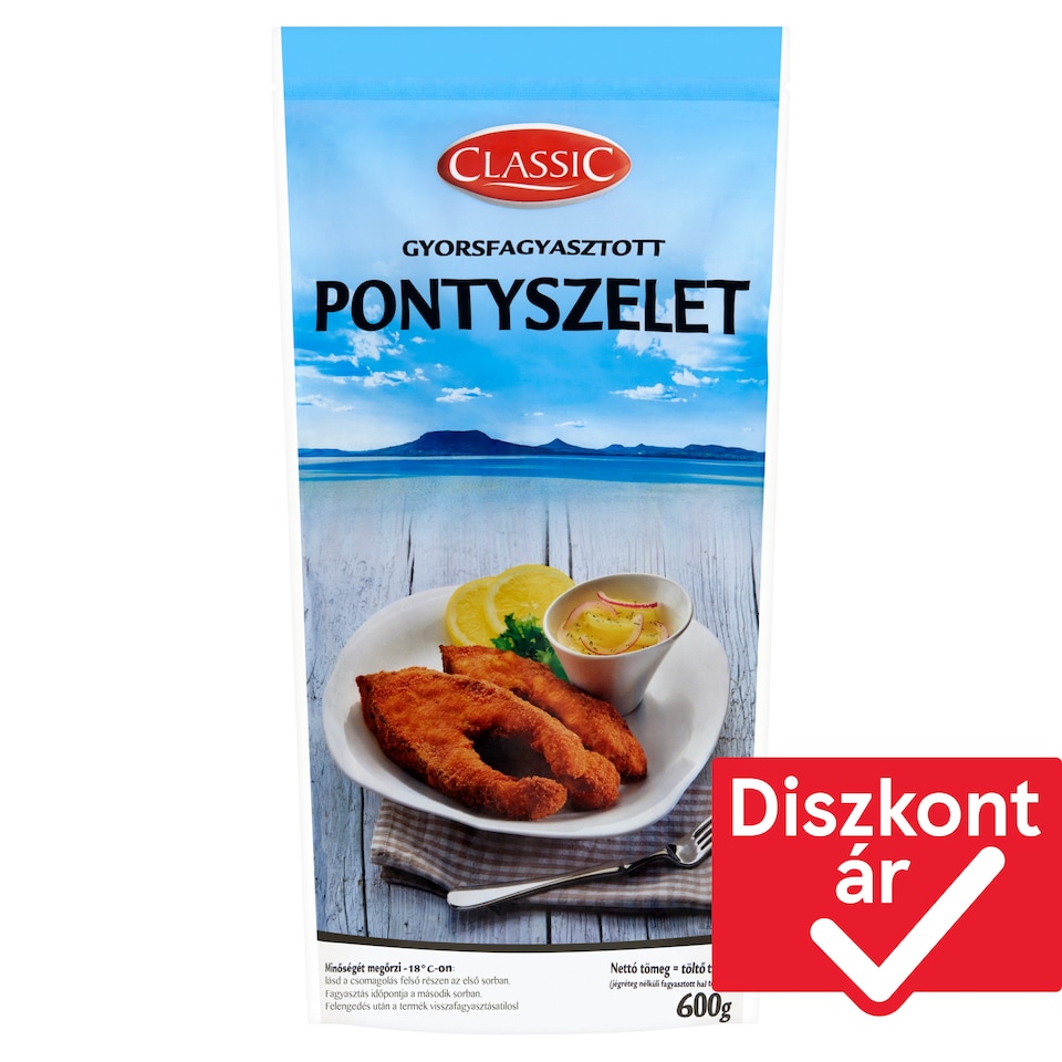 Classic gyorsfagyasztott pontyszelet 600 g  1. kép