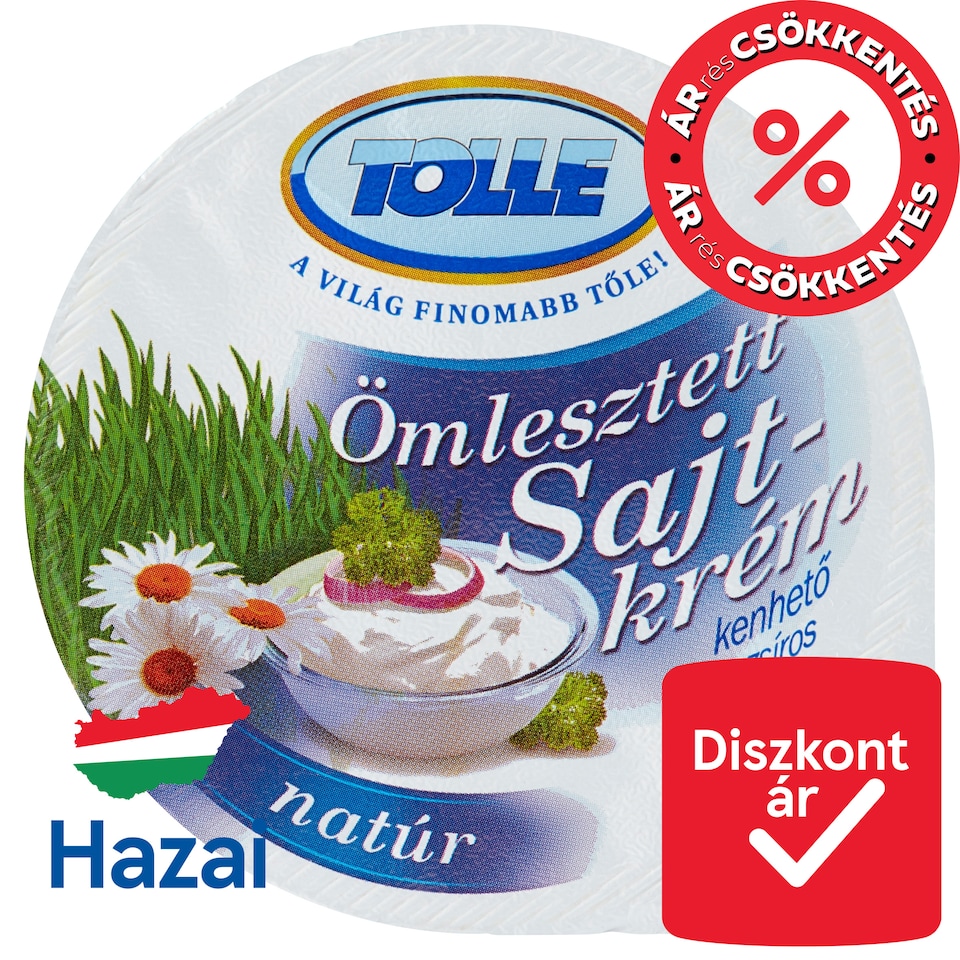 Tolle natúr kenhető zsíros ömlesztett sajtkrém 125 g  1. kép