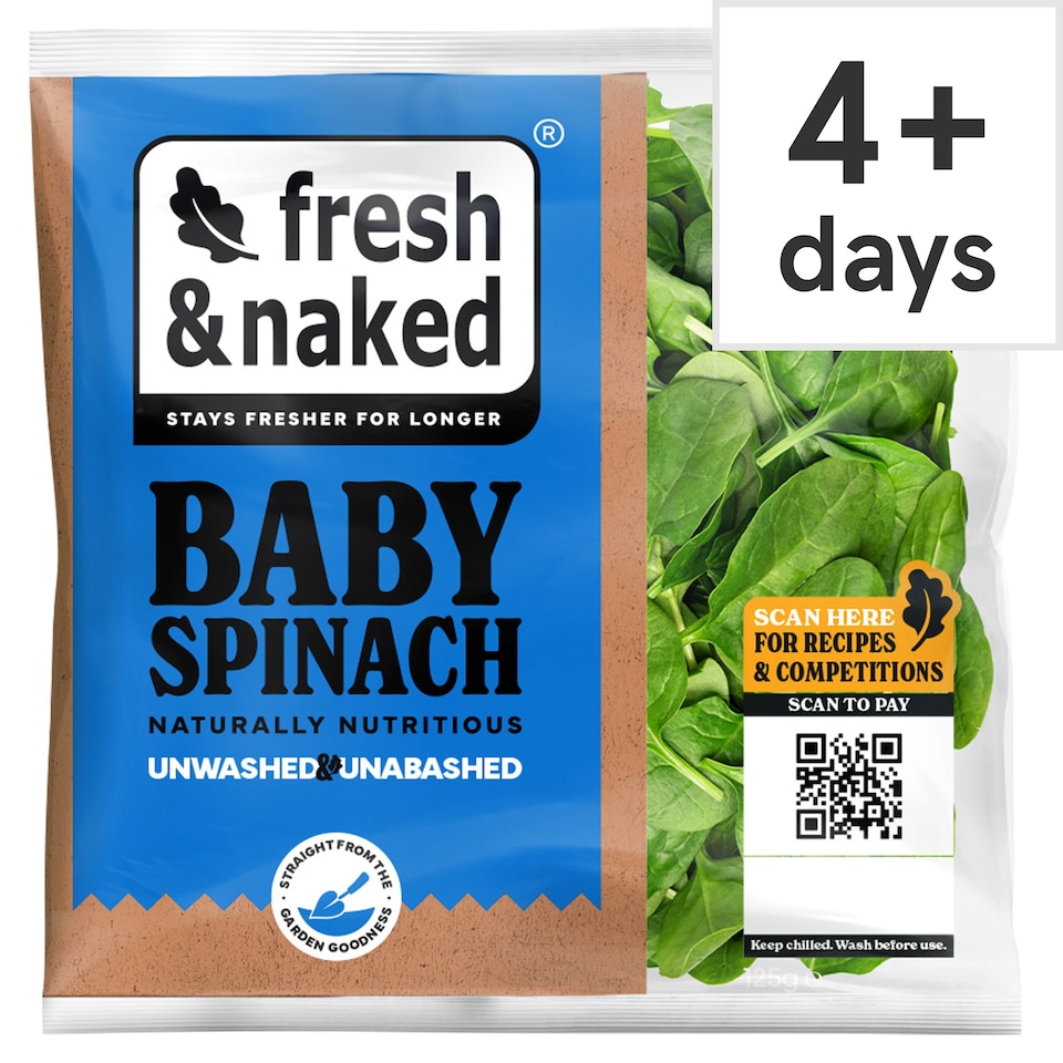 image 1 of Fresh & Naked Spinach 125G