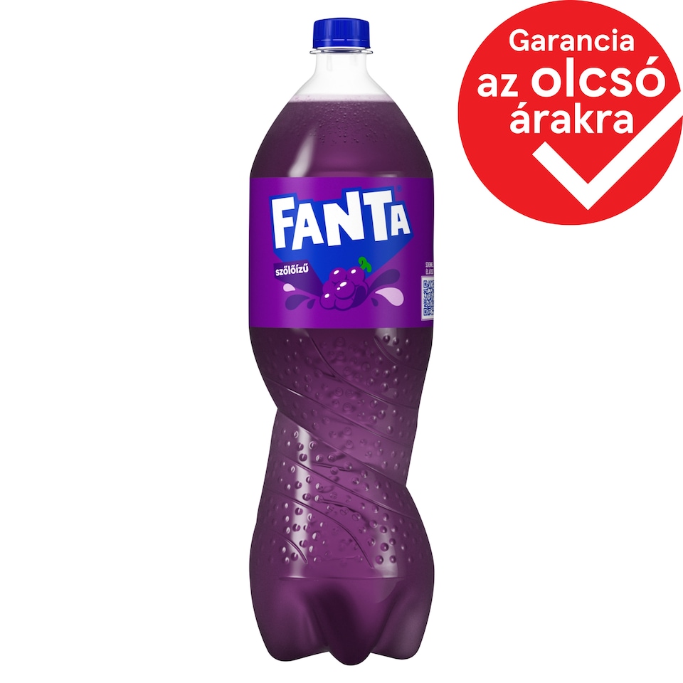 Fanta szőlőízű szénsavas üdítőital cukorral és édesítőszerekkel 1,75 l