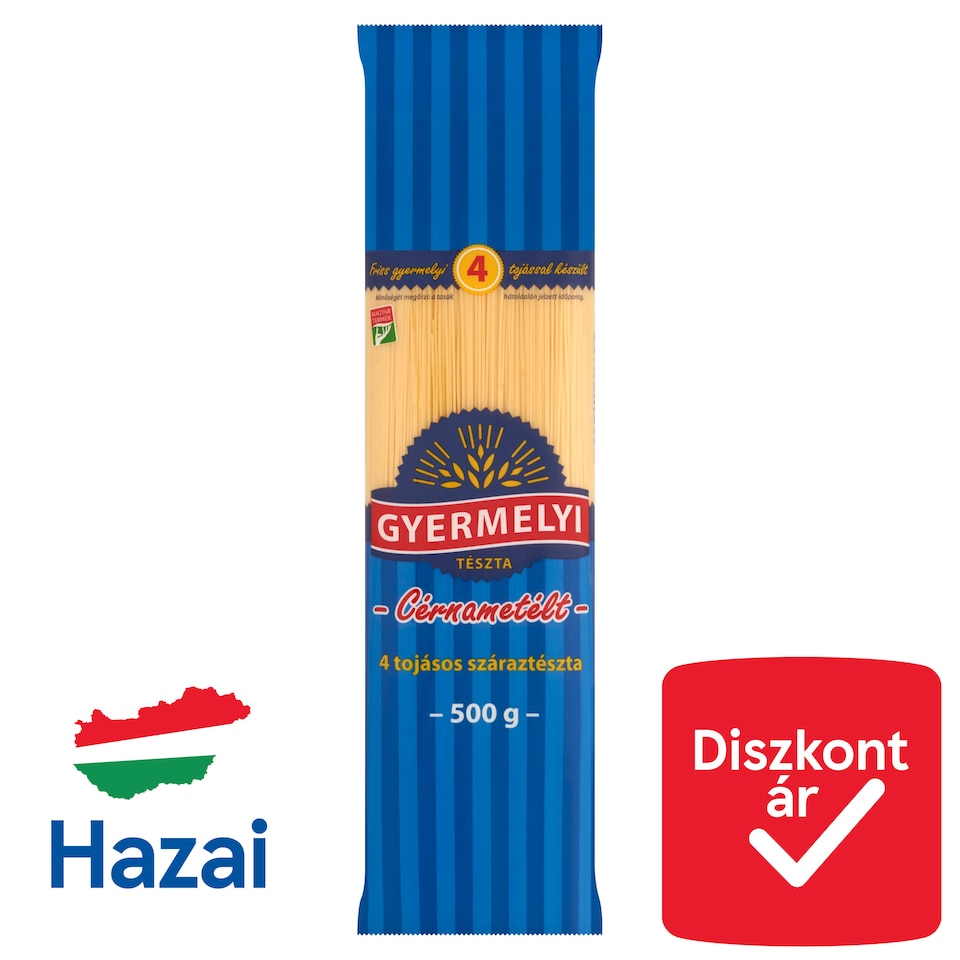 Gyermelyi cérnametélt 4 tojásos száraztészta 500 g