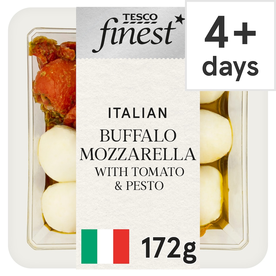 TESCO finest Italian Buffalo Mozzarella with Tomato & Pesto 172g