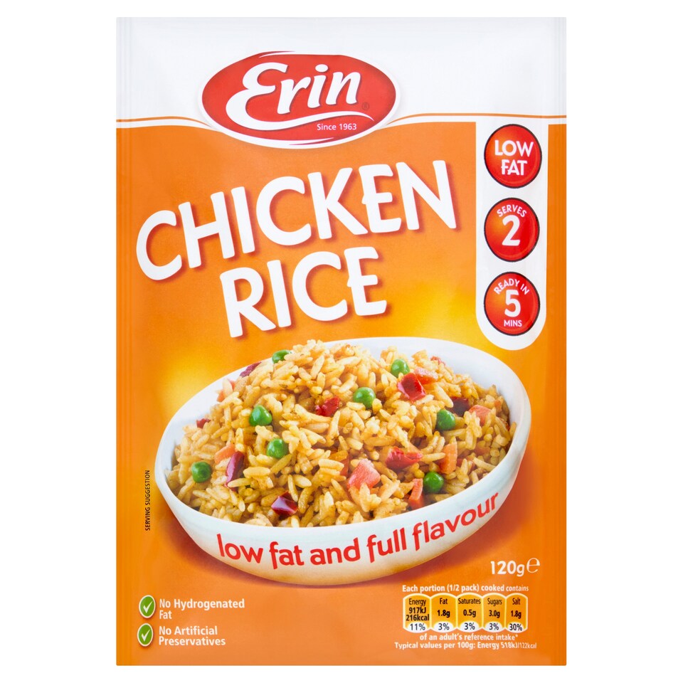 Erin Low Fat Savoury Rice Chicken 120G