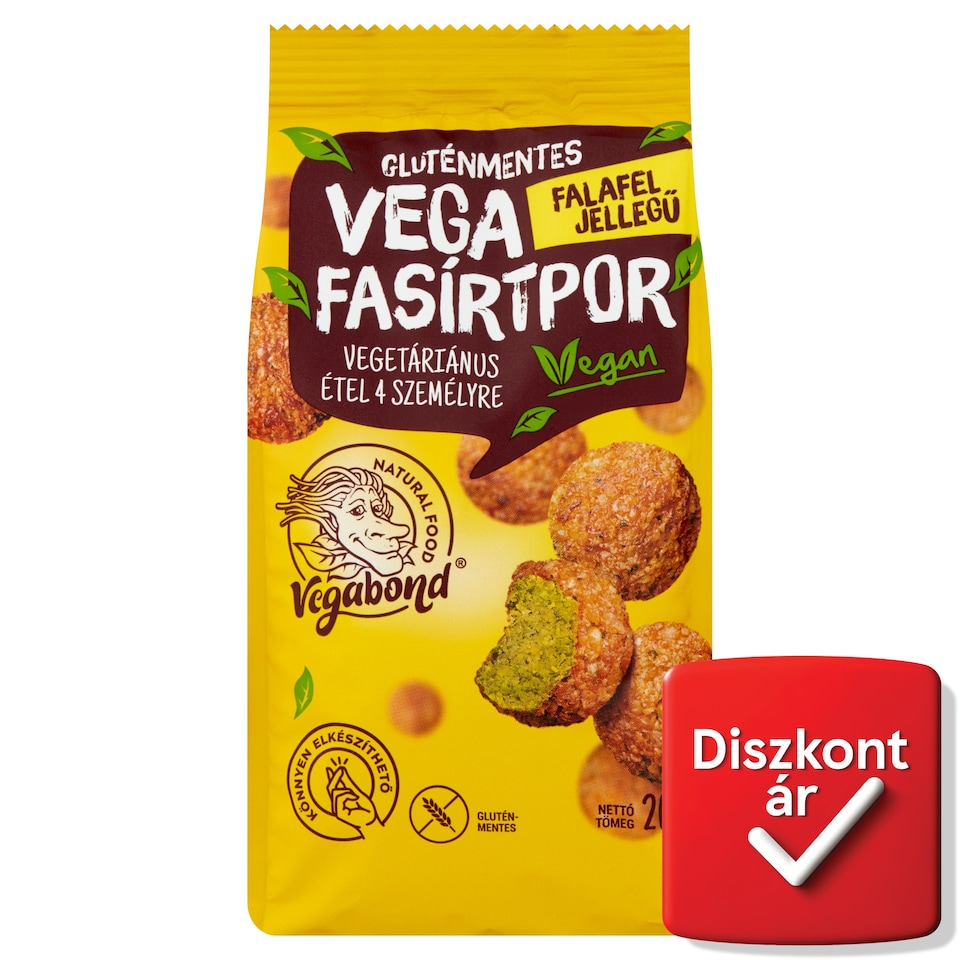 Vegabond falafel jellegű gluténmentes vega fasírtpor 200 g  1. kép
