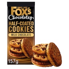 Fox's Half-Coated Milk Chocolate Cookies 157g