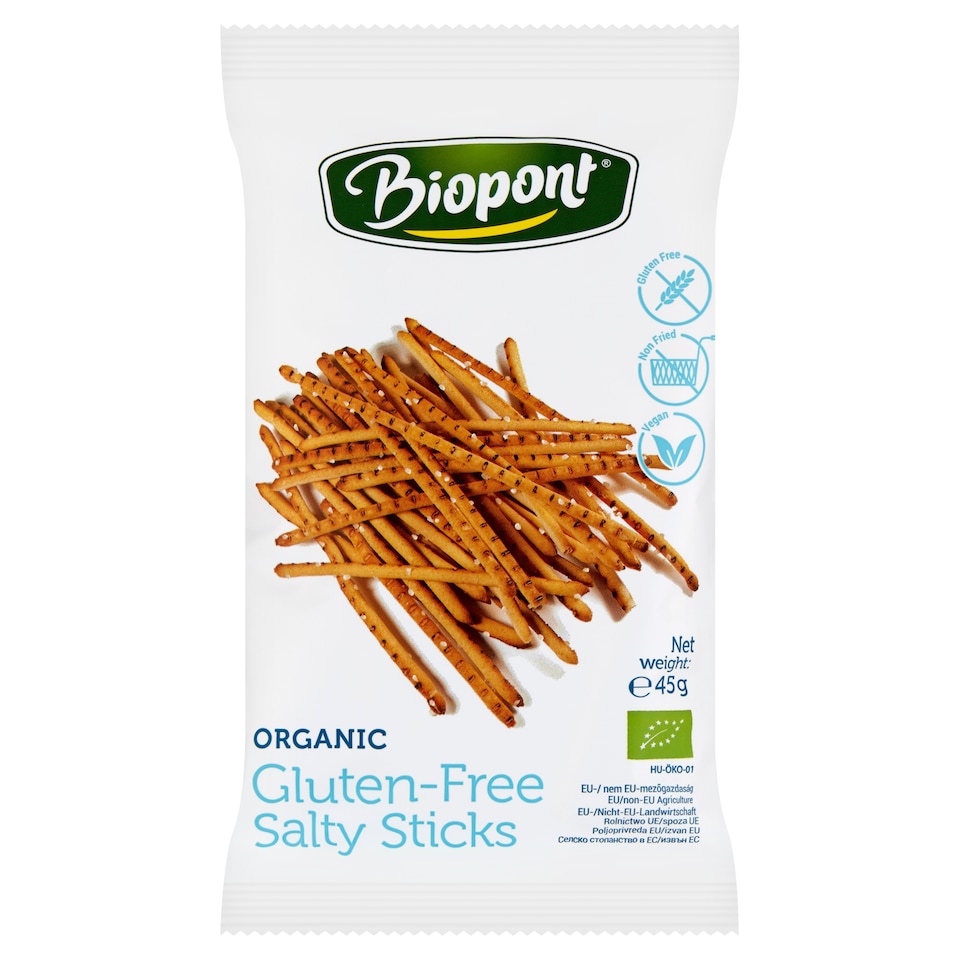 Biopont Organic Gluten-Free Salty Sticks 45 g