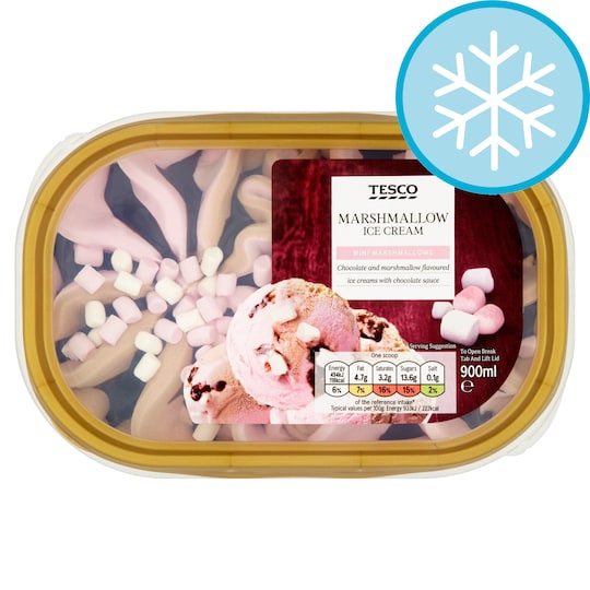 Tesco Marshmallow Ice Cream 900ml Tesco Groceries