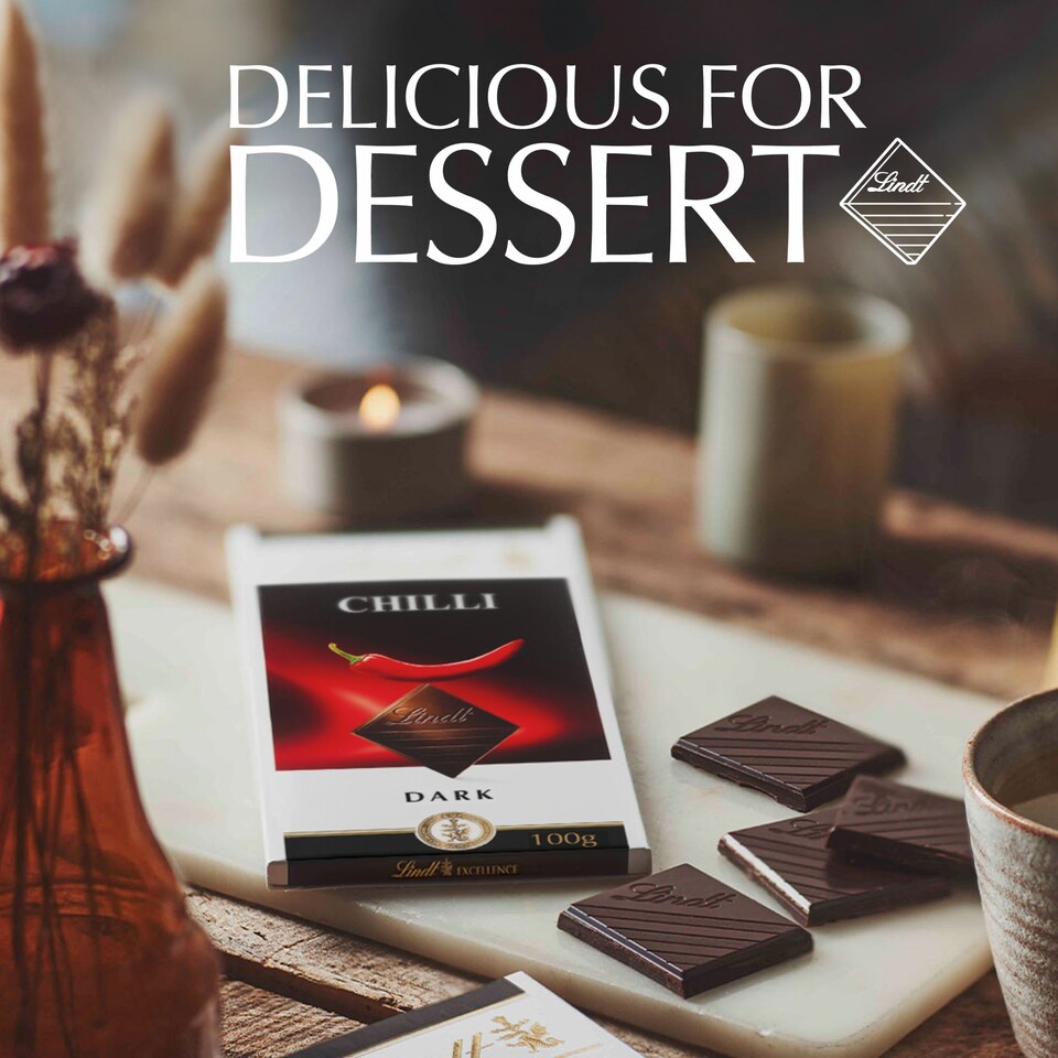 image 1 of Lindt Excellence Dark Chocolate Bar - Chilli 100g