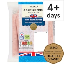 Tesco 8 Pork Sausage 454G (C
