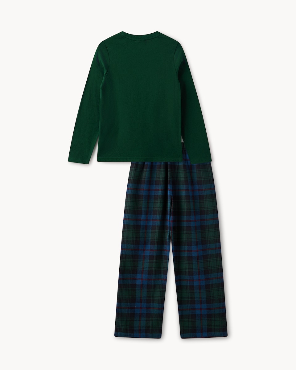 image 1 of The Traitors Pure Cotton Matching Family Pyjama Set in Green