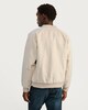 image 4 of The F&F Edit Faux Suede Zip Front Bomber Jacket in Stone