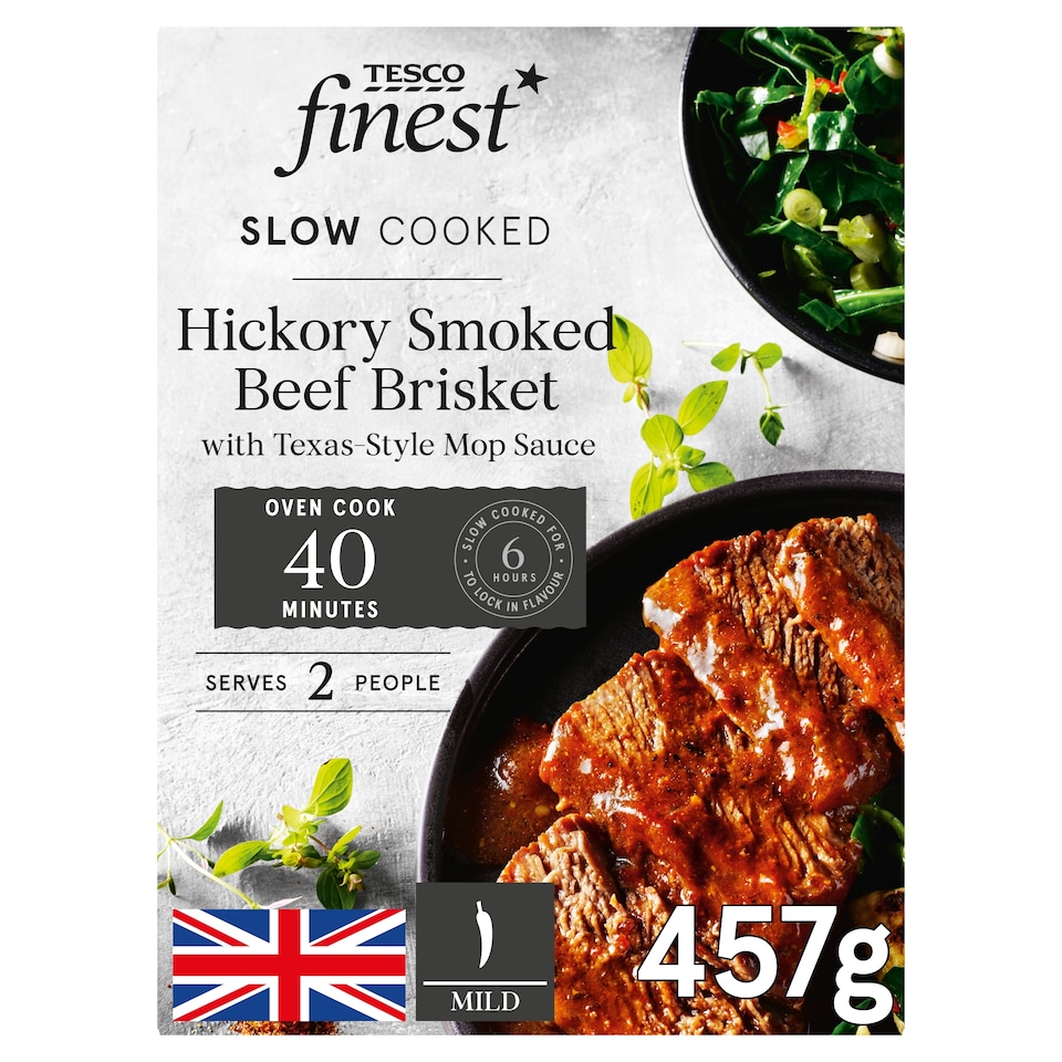image 1 of Tesco Finest Slow Cooked Hickory Smoked Beef Brisket 457g