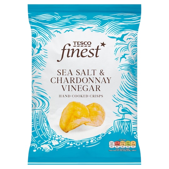 Tesco Finest Sea Salt Chardonnay Vinegar Crisps 150G Tesco Groceries