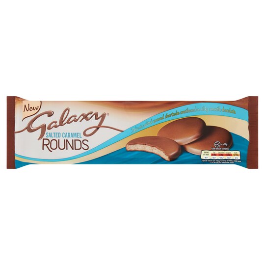 Galaxy Salted Caramel Chocolate Biscuit Rounds 128G Tesco Groceries