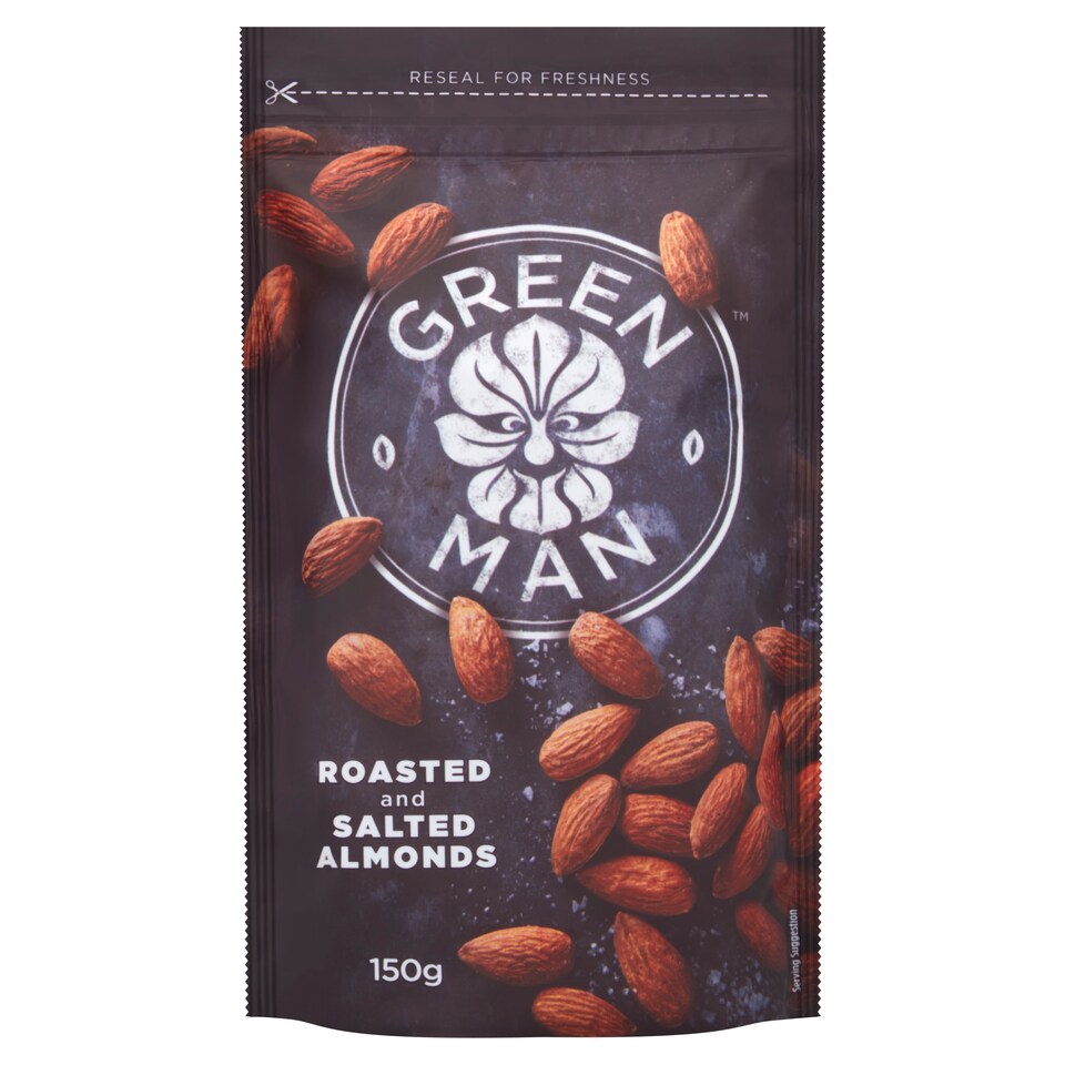 Green Man Roasted And Salted Almonds 150G