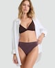 image 1 of F&F 3-Pack Bonded Thongs in Burgundy