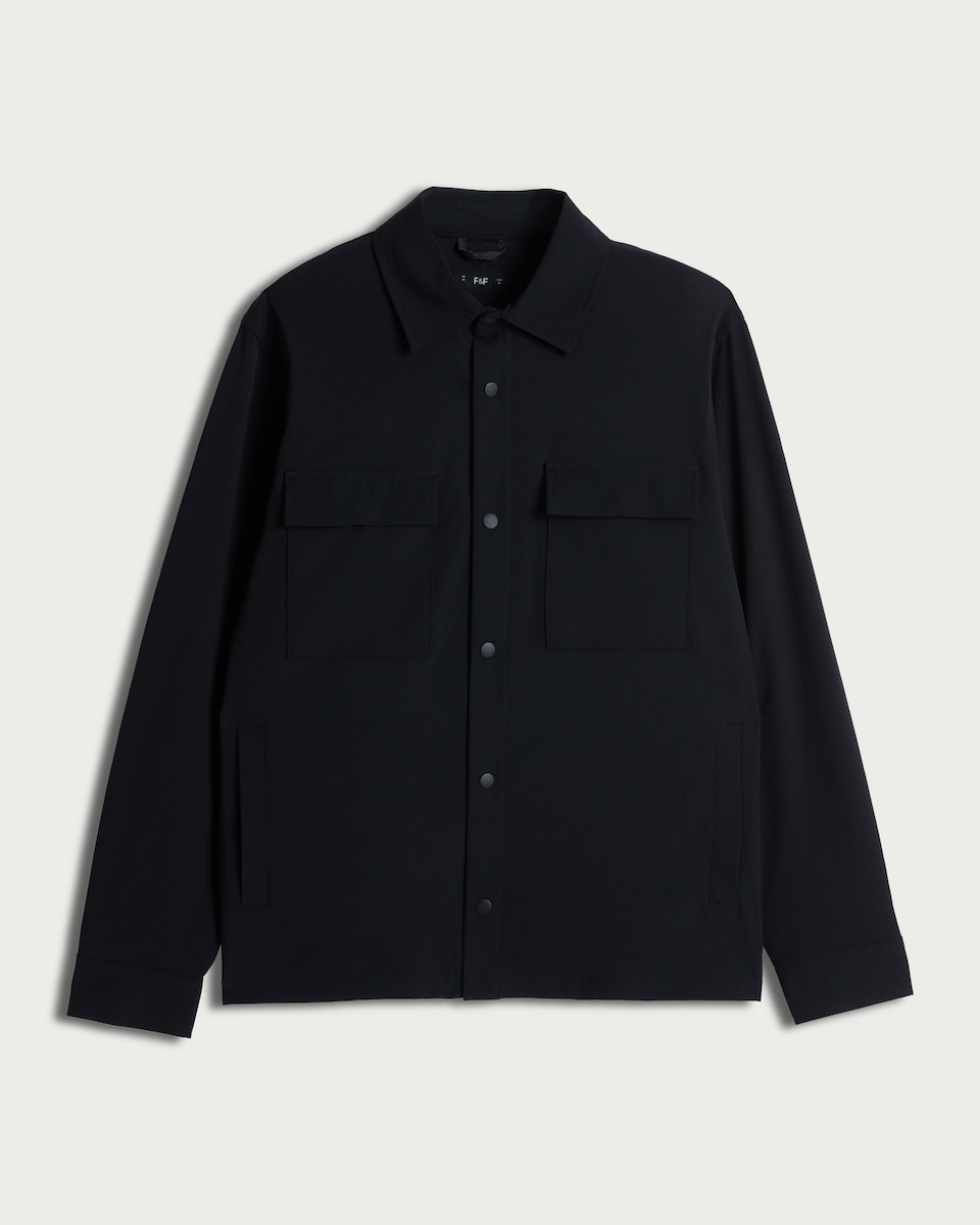 F&F Chest Pocket Long Sleeved Shirt in Black