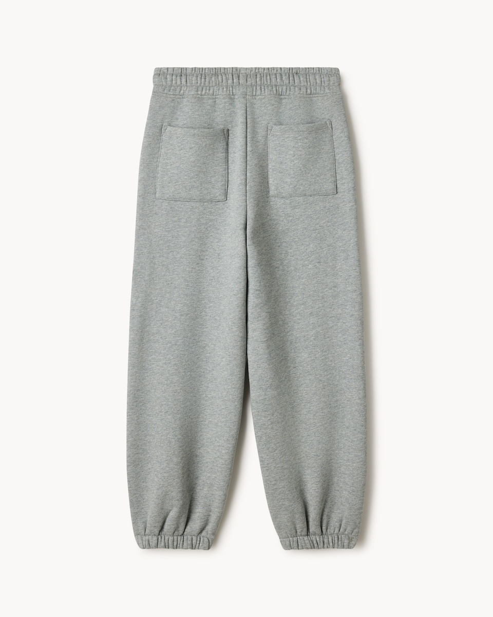image 1 of F&F Boys Cotton Rich Slogan Joggers in Grey Marl
