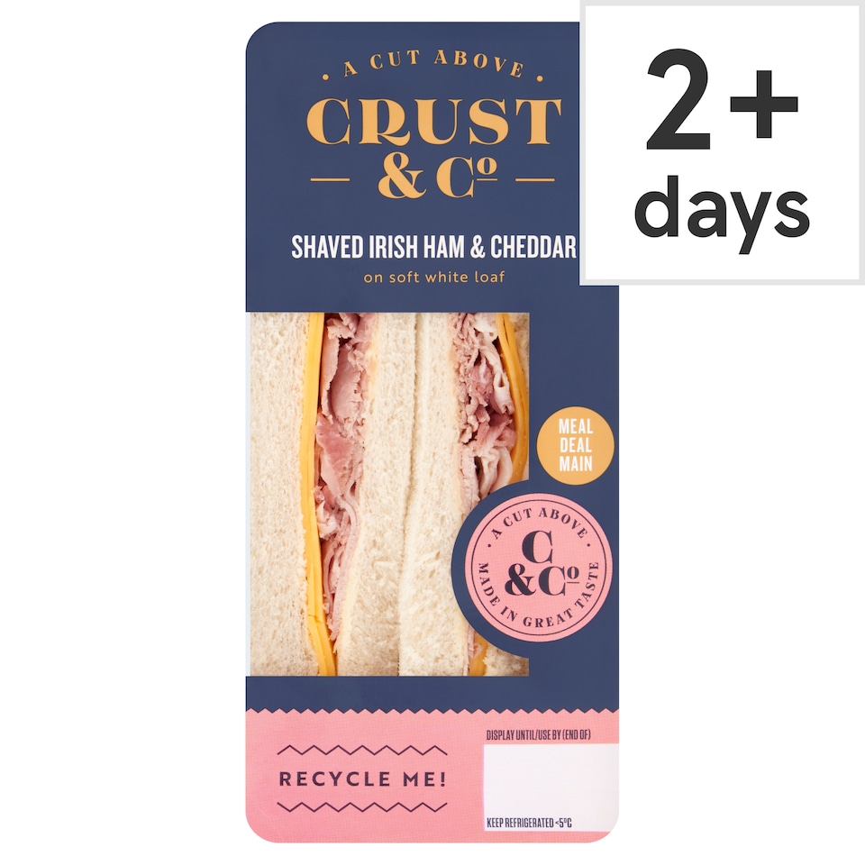 Crust & Co Shaved Irish Ham & Cheddar Sandwich 163g