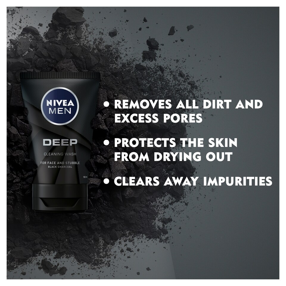 image 1 of Nivea Men Cleaning Wash Gel Deep 100Ml