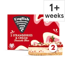 English Cheesecake Company 2 Strawberries & Cream Cheesecake Slices 180g