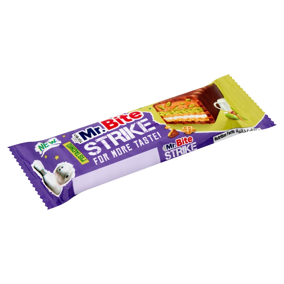 Mr. Bite Strike pisztáciás csoki szelet 37 g 1. kép