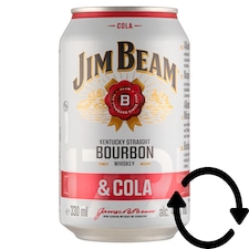 Jim Beam Bourbon Whiskey & Cola alkoholos üdítőital 4,5% 330 ml