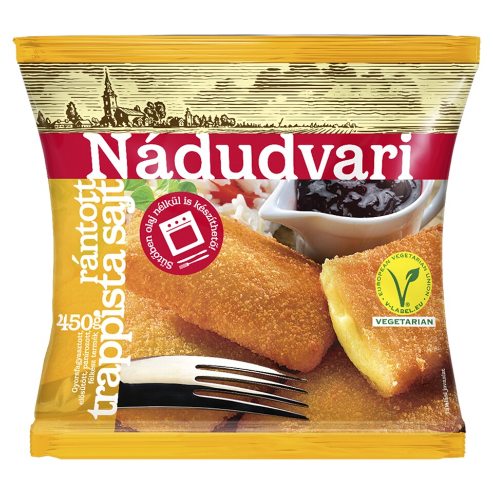 Nádudvari Quick-Frozen Deep-Fried Trappist Cheese 450 g