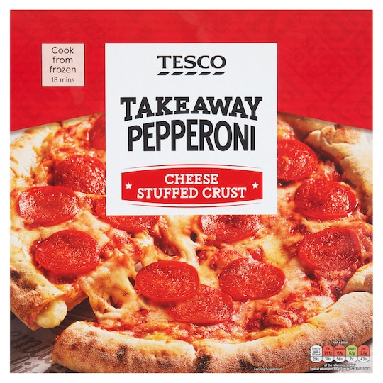 Tesco Takeaway Stufd Crust Pepperoni Pizza 436G Tesco Groceries