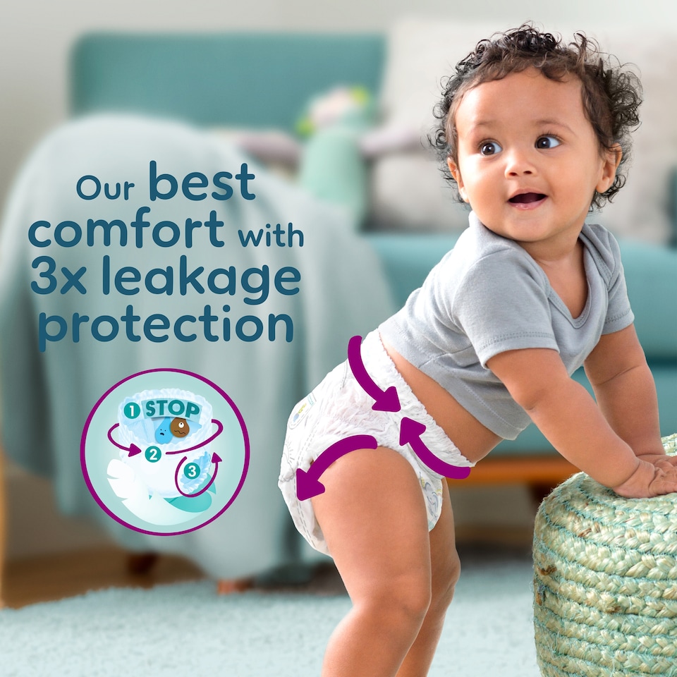 image 1 of Pampers Premium Protection Nappy Pants Size 4 30 Pack