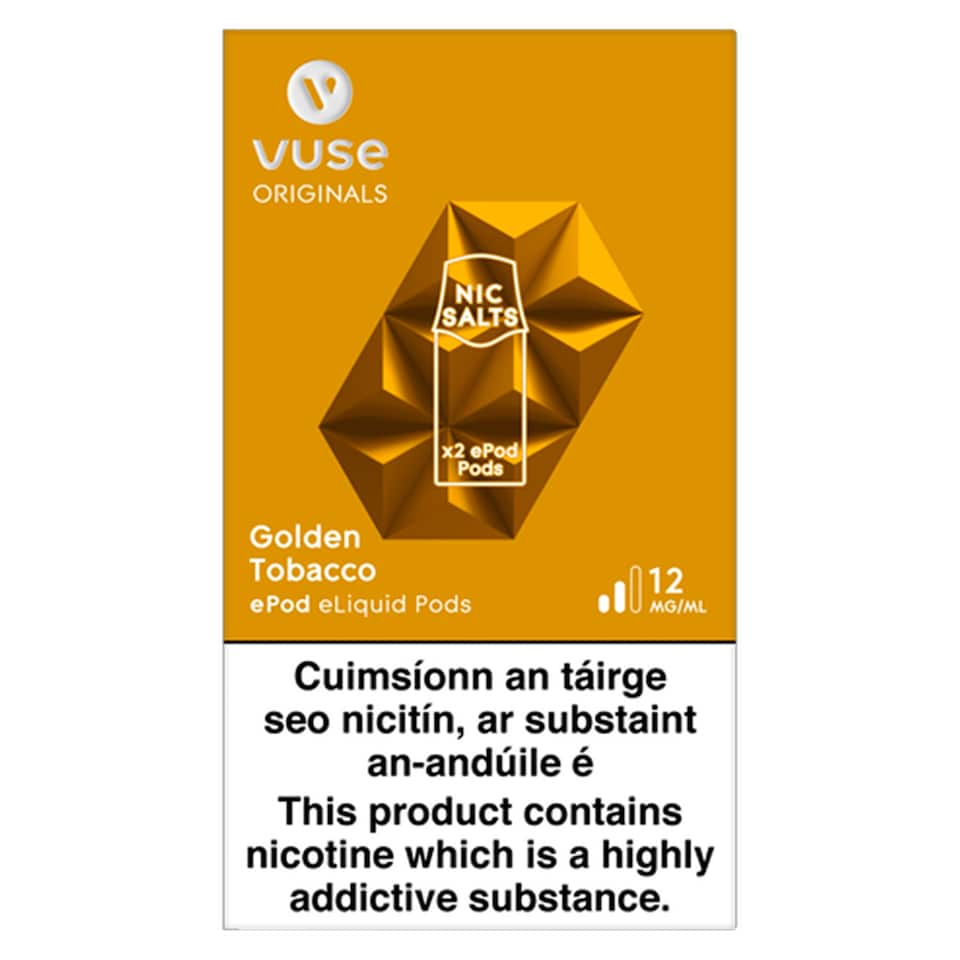 Vuse Epod Golden Tobacco 12Mg Cartridge X2