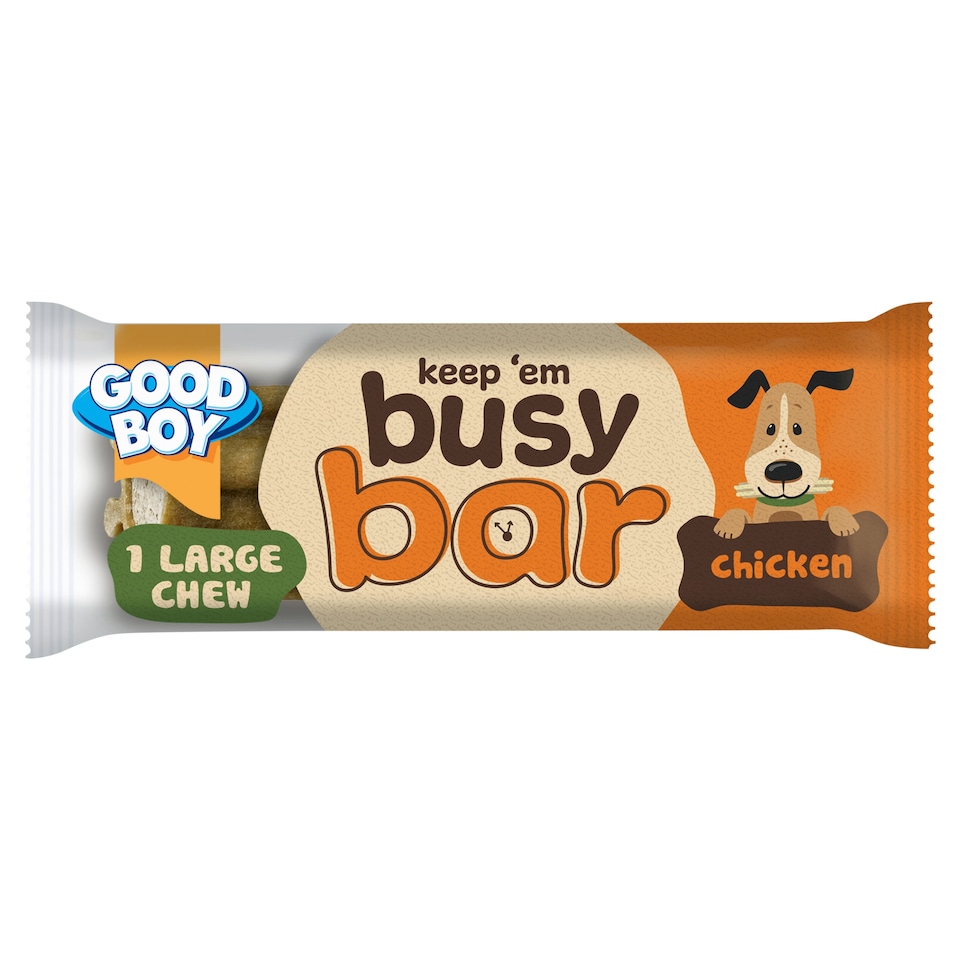 Good Boy Busy Bar Large Chew Chicken Dog Treat 90g