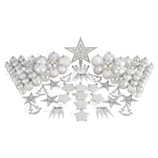 Tesco Silver Hanging Decoration 100 Pack